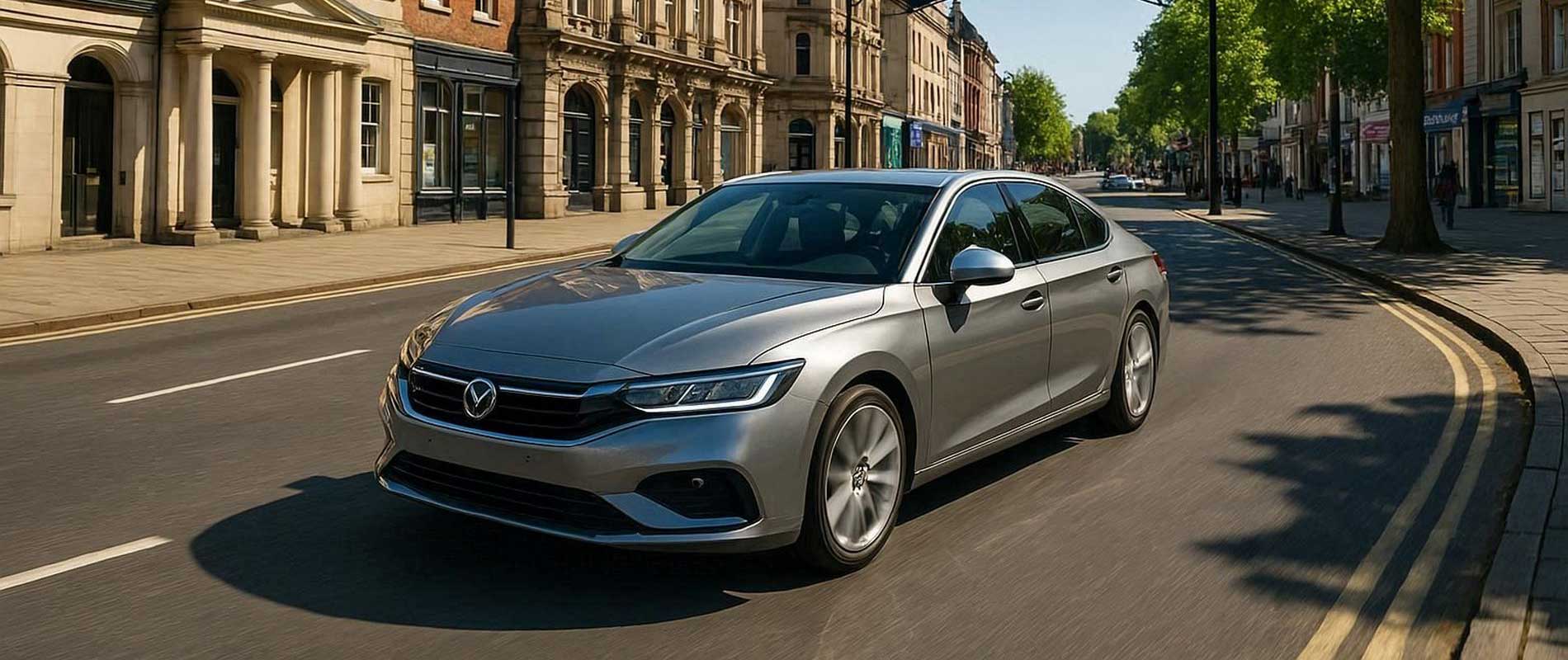 Commuter cars driving into doncaster